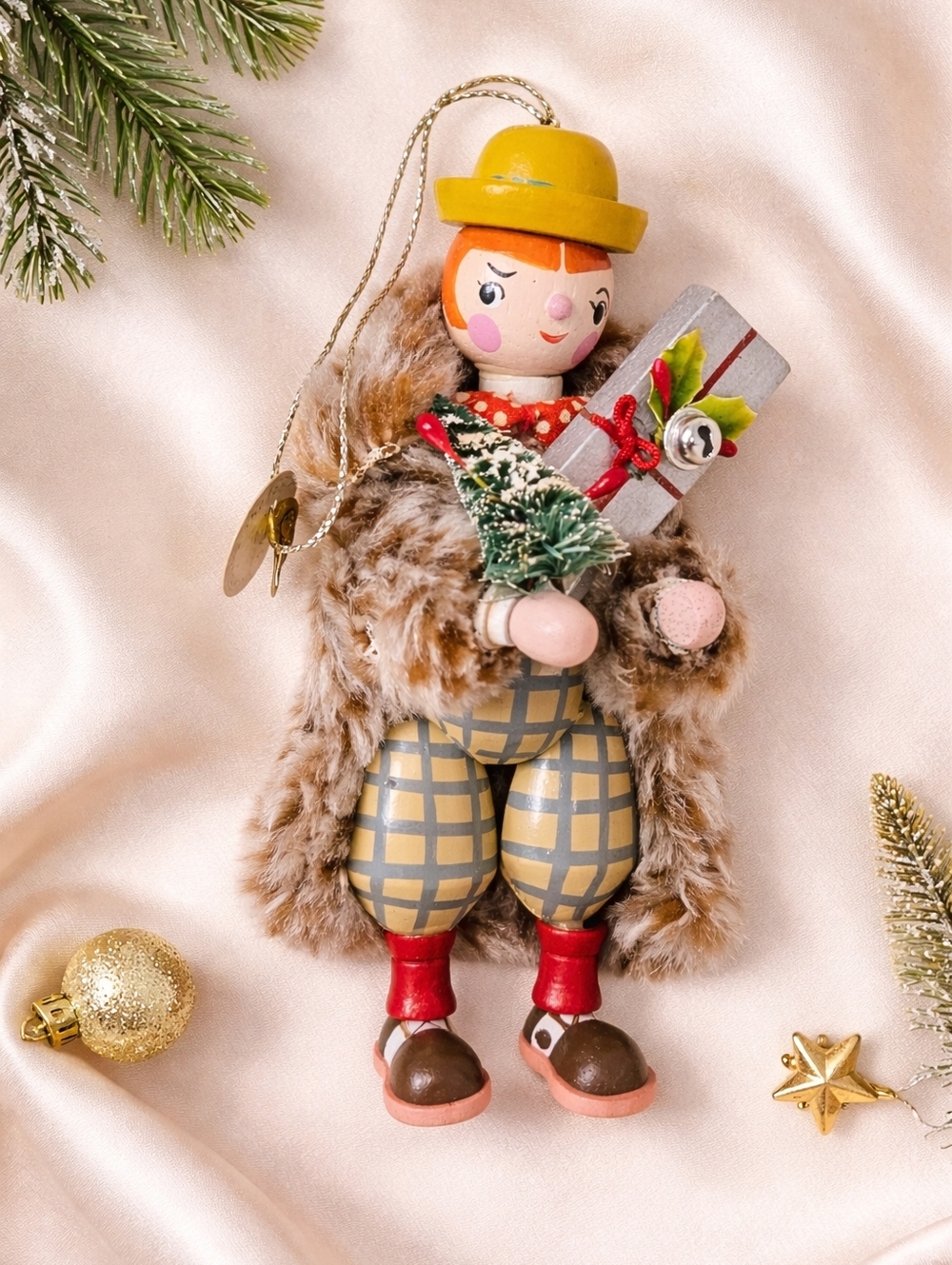 Vintage Kurt Adler 1984 “Freddie” The Fabulous 20’s Wood Ornament 5.75”